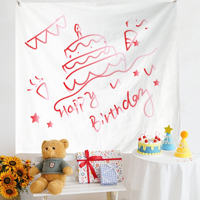 Birthday Layout Hanging Cloth Children Photo Wall Cloth, Size: 150x200cm Velvet(32)