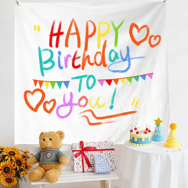 Birthday Layout Hanging Cloth Children Photo Wall Cloth, Size: 150x200cm Velvet(40)
