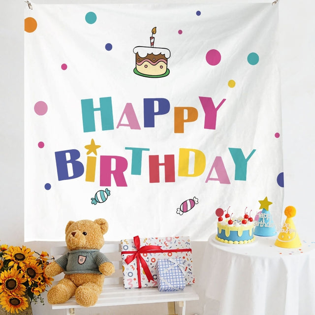 Birthday Layout Hanging Cloth Children Photo Wall Cloth, Size: 150x230cm Velvet(20)