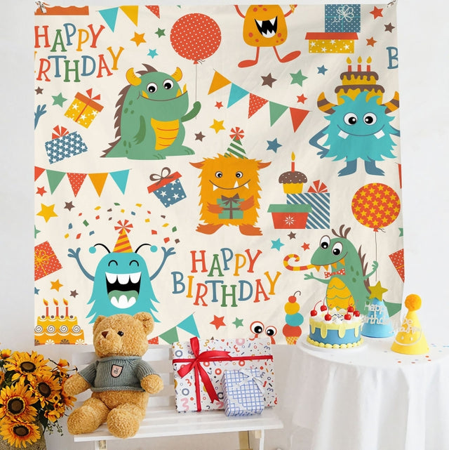 Birthday Layout Hanging Cloth Children Photo Wall Cloth, Size: 150x230cm Velvet(36)
