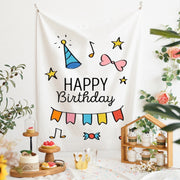 GT282 Birthday Background Cloth Party Scene Arranges Children Photos, Size: 150x200cm Velvet Cloth(9)