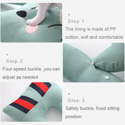 8146 Cartoon Adjustable Car Children Sleep Safety Belt U-shaped Neck Pillow(Coffee Monkey)