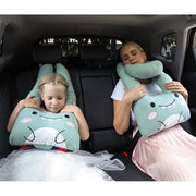8146 Cartoon Adjustable Car Children Sleep Safety Belt U-shaped Neck Pillow(Coffee Monkey)