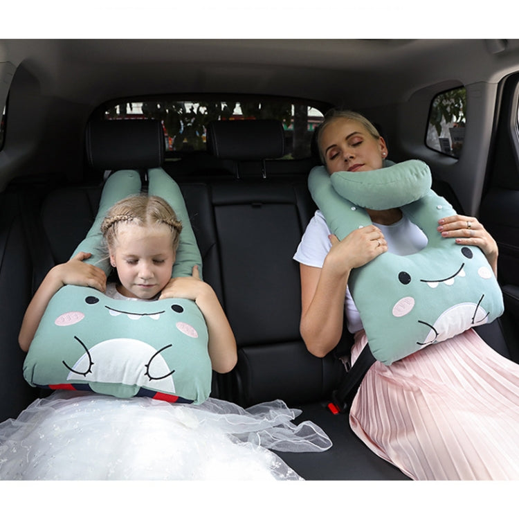 8146 Cartoon Adjustable Car Children Sleep Safety Belt U-shaped Neck Pillow(Coffee Monkey)