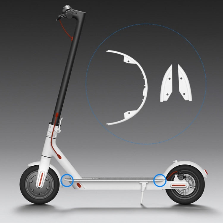 For Xiaomi Mijia M365 Side Protection Cover + Front Rear Bumper(White) - free shipping - PMc TechLife - Order now!