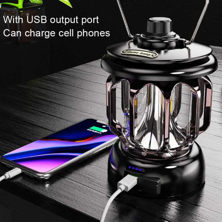 LH-B46 LED Retro Tent Light Convenient USB Charging Camping Light(Black) - free shipping - PMc TechLife - Order now!