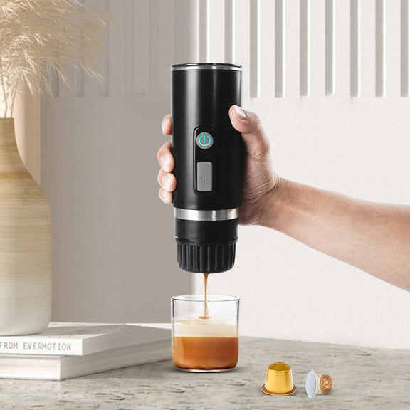 KFJ100 Portable Universal Automatic Espresso Capsule Coffee Maker(Black)