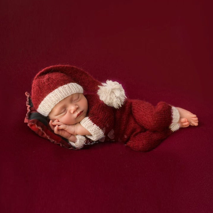 Newborn Photography Clothing Christmas Theme Modeling Mohair Hat + Jumpsuit Suit(Baby Boy) - Baby Photo Props by PMC TechLife | Online Shopping South Africa | PMC TechLife | Buy Now Pay Later Mobicred