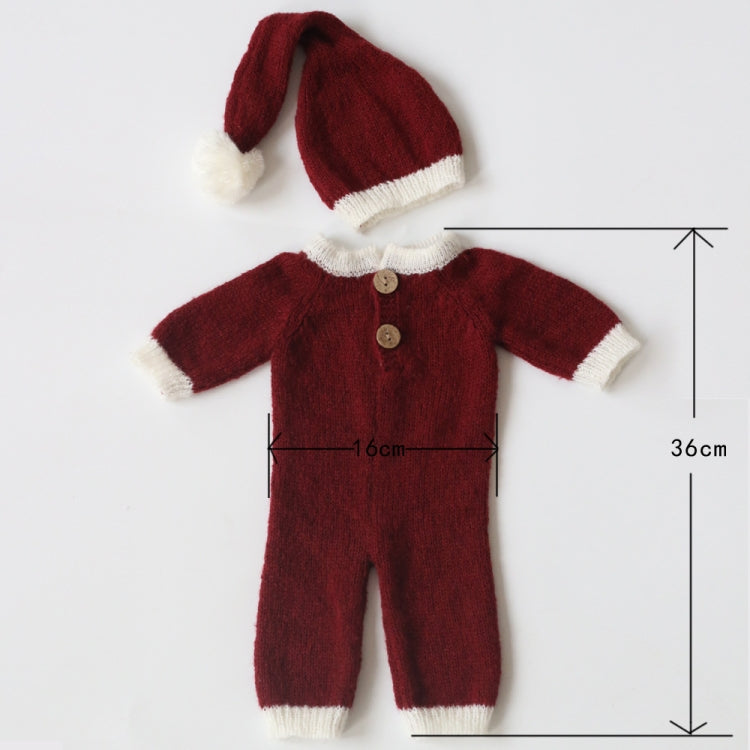 Newborn Photography Clothing Christmas Theme Modeling Mohair Hat + Jumpsuit Suit(Baby Girl) - Baby Photo Props by PMC TechLife | Online Shopping South Africa | PMC TechLife | Buy Now Pay Later Mobicred