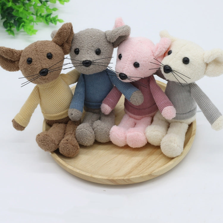 Newborn Photography Clothing Baby Knitted Jumpsuit + Hat + Mouse Doll Three-Piece Set(Grey) - Baby Photo Props by PMC TechLife | Online Shopping South Africa | PMC TechLife | Buy Now Pay Later Mobicred