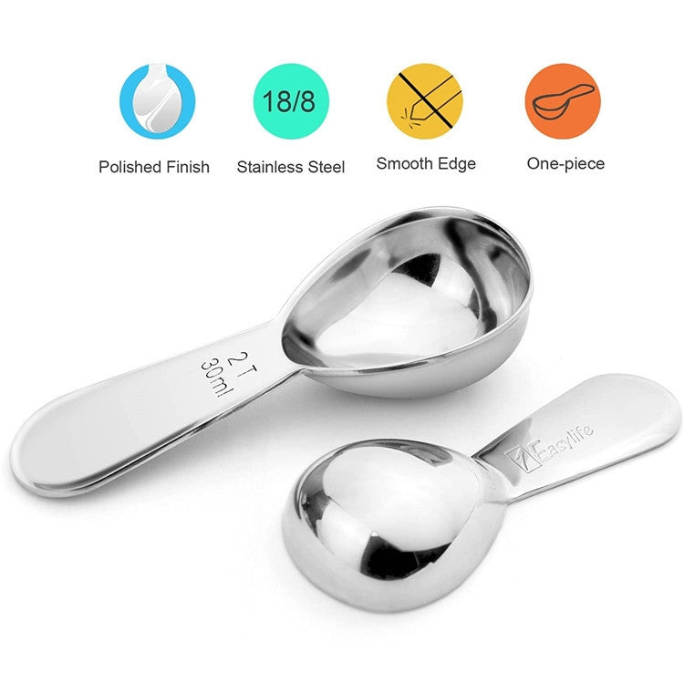 YG-MC12 304 Thickened Stainless Steel Coffee Spoon Scales Scaling Spoon, Specification: Small - free shipping - PMC TechLife - Order now!