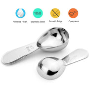 YG-MC12 304 Thickened Stainless Steel Coffee Spoon Scales Scaling Spoon, Specification: Small