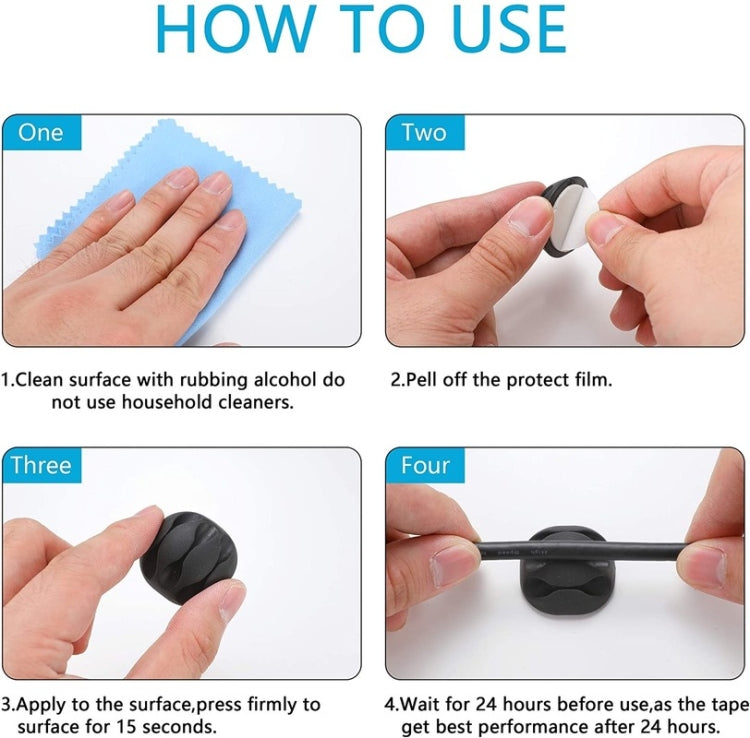 5 In 1  Cord Management Organizer Kit Cable Sleeve With Zipper Cable Clip - Cable Organizer by PMC Jewellery | Online Shopping South Africa | PMC Jewellery | Buy Now Pay Later Mobicred