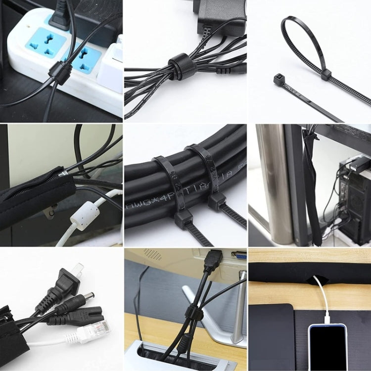 3 In 1 5m Kit  Cord Management Organizer Kit Cable Sleeve With Zipper Cable Clip - Cable Organizer by PMC Jewellery | Online Shopping South Africa | PMC Jewellery | Buy Now Pay Later Mobicred