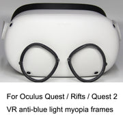 For Oculus Quest / Rifts / Quest 2 1pair VR All-in-one Glasses Frame Magnetic Suction Frame Can Match Myopic Lenses(Black)