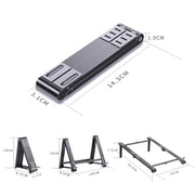 X23 3 In 1 Portable Storage Foldable Aluminum Phone Tablet Stand(Silver)