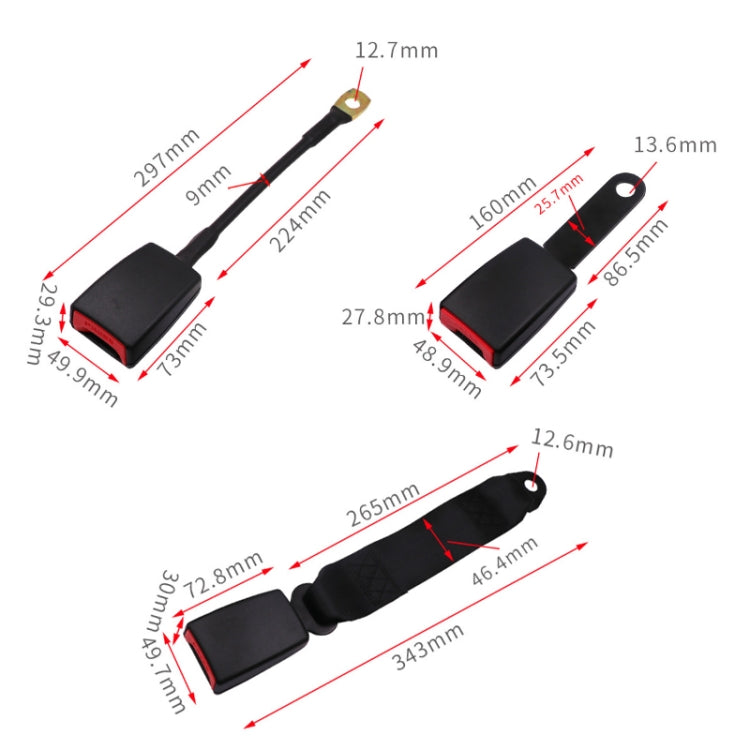Universal 3-point Car Retrofit Seat Belt With Emergency Locking(Iron Buckle) - Seat Belts & Padding by PMC TechLife | Online Shopping South Africa | PMC TechLife | Buy Now Pay Later Mobicred