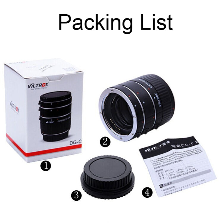 For Canon EOS Series VILTROX DG-C Camera Automatic Close-up Ring Macro Mount - free shipping - PMC Jewellery - Order now!