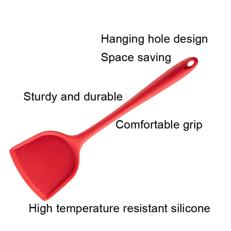 2pcs Non-stick High Temperature Resistant Silicone Cookware, Style: Leak Spoon(Red) - Cooking Tools by PMC Jewellery | Online Shopping South Africa | PMC Jewellery | Buy Now Pay Later Mobicred