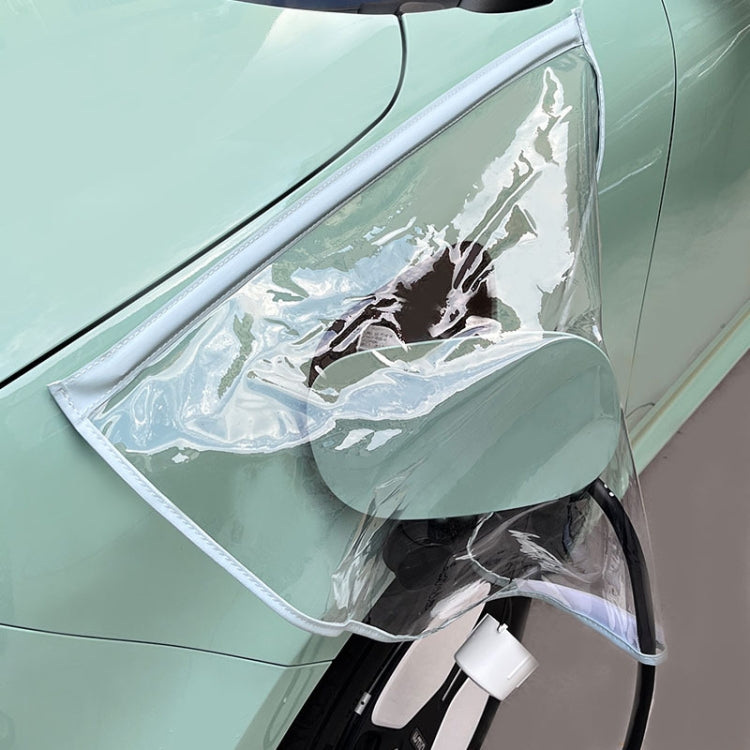 Electric Vehicle Charging Port Magnetic Transparent Rain Cover(Blue) - free shipping - PMC TechLife - Order now!