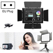 YONGNUO YN300IV Four Generations RGB Full Color Photography Lamp Double Color LED Fill Light, Style: EU Plug Power Adapter
