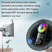 YONGNUO YN300IV Four Generations RGB Full Color Photography Lamp Double Color LED Fill Light, Style: EU Plug Power Adapter