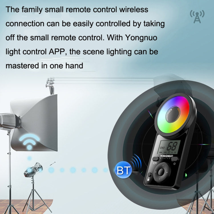 YONGNUO YN300IV Four Generations RGB Full Color Photography Lamp Double Color LED Fill Light, Style: EU Plug Power Adapter