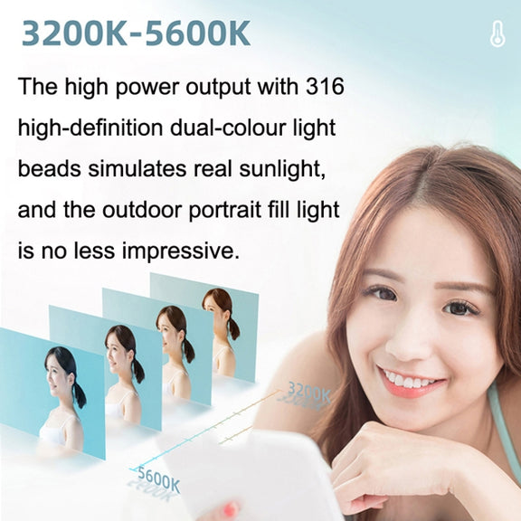 YONGNUO YN300IV Four Generations RGB Full Color Photography Lamp Double Color LED Fill Light, Style: EU Plug Power Adapter