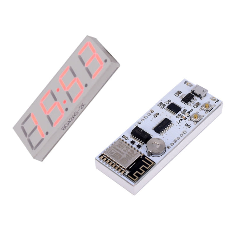 0.8 Inch Electronic Clock Movement Module WIFI Digital Tube Digital Time Display(Red)