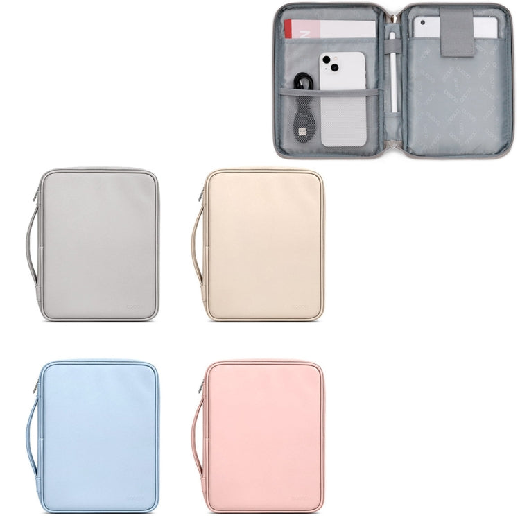 Baona BN-Q015 Leather Water-resistant Shock Absorbing Handheld Tablet Bag, Size: 10.9 inches(Gray)
