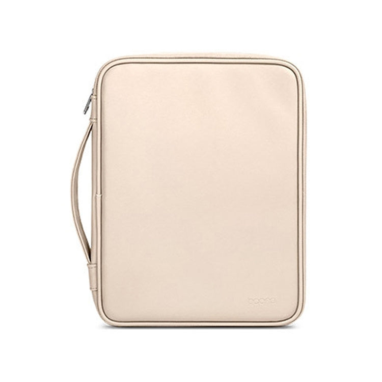 Baona BN-Q015 Leather Waterproof Shock Absorbing Handheld Tablet Bag, Size: 12.9 inches(Apricot) - Protective Bag by Baona | Online Shopping South Africa | PMC TechLife | Buy Now Pay Later Mobicred