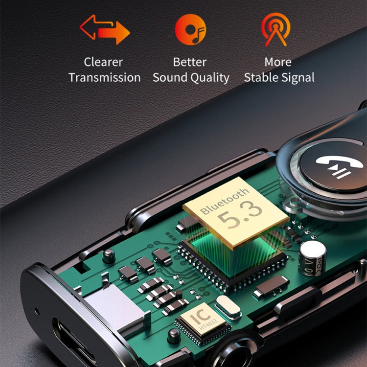 GR03 Car Bluetooth 5.1 Audio Receiver Wireless Adapter Converter(Black) - Bluetooth Adapters by PMC TechLife | Online Shopping South Africa | PMC TechLife