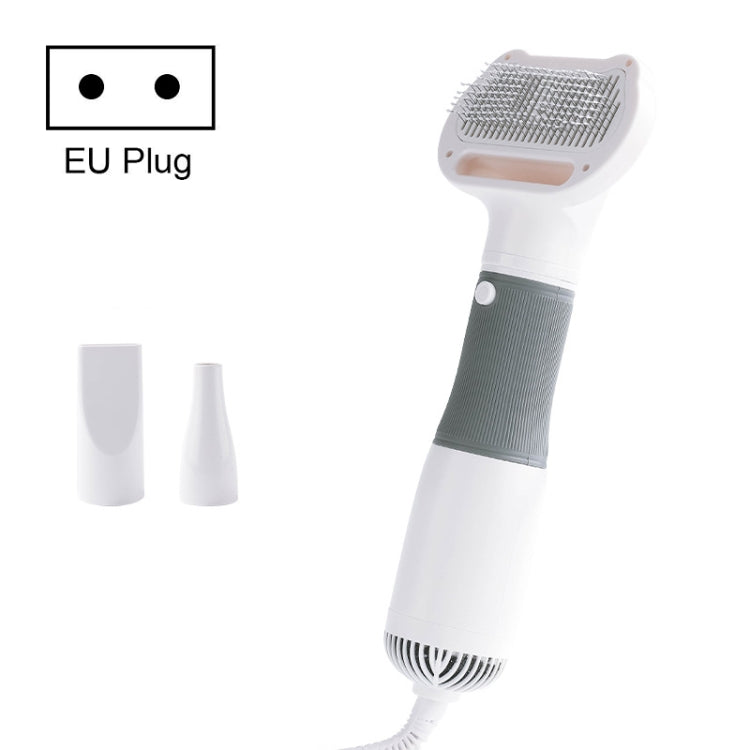 3 in 1 600W Pet Electric High Wind Hair Removal Blowing Combs, Specification: EU Plug 220V(Gray) - Grooming by PMC TechLife | Online Shopping South Africa | PMC TechLife | Buy Now Pay Later Mobicred