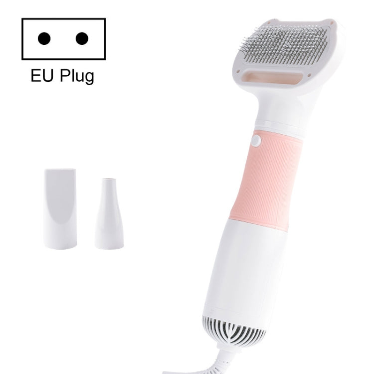 3 in 1 600W Pet Electric High Wind Hair Removal Blowing Combs, Specification: EU Plug 220V(Pink) - Brushes & Combs by PMC TechLife | Online Shopping South Africa | PMC TechLife | Buy Now Pay Later Mobicred