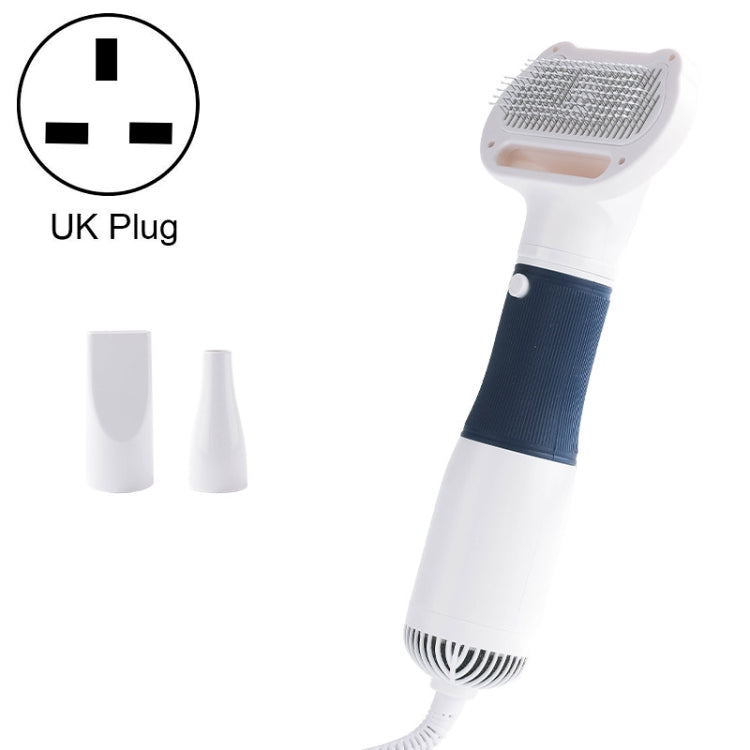 3 in 1 600W Pet Electric High Wind Hair Removal Blowing Combs, Specification: UK Plug 220-240V(Navy) - Brushes & Combs by PMC TechLife | Online Shopping South Africa | PMC TechLife | Buy Now Pay Later Mobicred