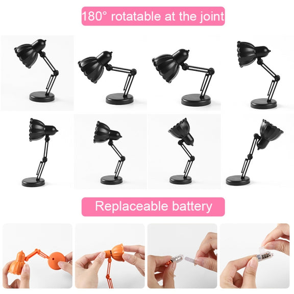 Flower Shape LED Mini Magnetic Table Lamp Foldable Bedside Night Light(09A White)