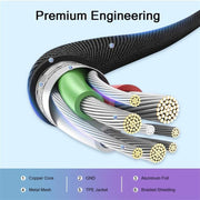 QGeeM MF01 USB-A To 8 Pin Phone Tablet Fast Charging Data Cable, Length: 1m