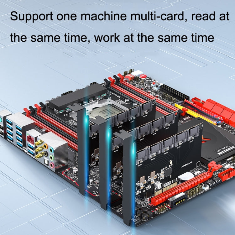 PCIE X1 To 10 Ports SATA3.0 Rotary Card Computer Desktop Solid State Hard Disk - Add-on Cards by PMC TechLife | Online Shopping South Africa | PMC TechLife