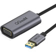 QGeeM QG-UA07-A USB 3.0 to VGA High Speed Transfer Multi-Display Video Converter(Silver Gray) - Cable & Adapters by QGeeM | Online Shopping South Africa | PMC TechLife | Buy Now Pay Later Mobicred