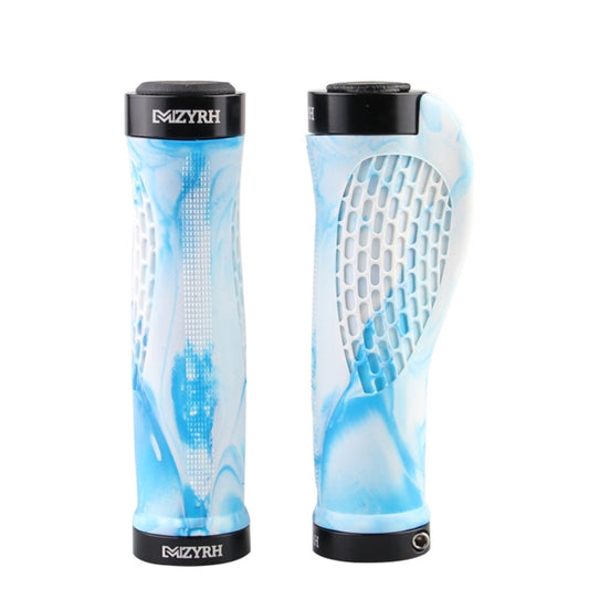 MZYRH 1pair Mountain Bike Bicycle Handlebar Grips Protective Covers(White and Blue) - free shipping - PMC Jewellery - Order now!