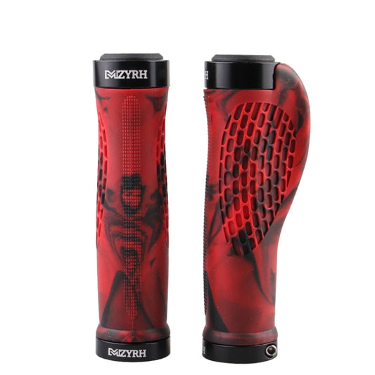 MZYRH 1pair Mountain Bike Bicycle Handlebar Grips Protective Covers(Black and Red) - Bicycle Grips by MZYRH | Online Shopping South Africa | PMC Jewellery | Buy Now Pay Later Mobicred