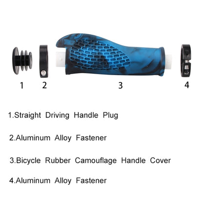MZYRH 1pair Mountain Bike Bicycle Handlebar Grips Protective Covers(Black and Red) - Bicycle Grips by MZYRH | Online Shopping South Africa | PMC Jewellery | Buy Now Pay Later Mobicred