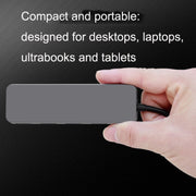 HS0059 Independent Switch USB 3.0 4 Ports Extension Type-C / USB-C Aluminum Alloy HUB, Cable Length: 120cm