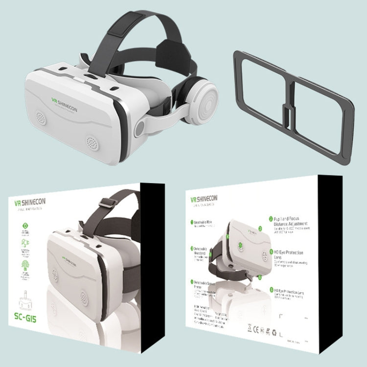 VRSHINECON G15E All In One Phone Special Headset Wearing 3D Glasses VR Game Console(Black) - free shipping - PMC Jewellery - Order now!