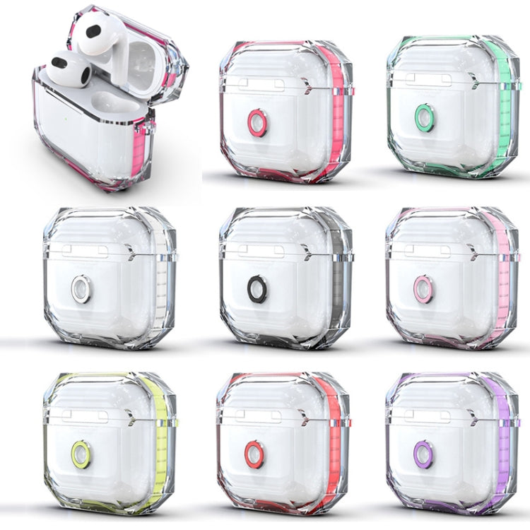 For AirPods 3 RJT-AP-03 Transparent Anti-fall Bluetooth Earphone Protective Sleeve(White)