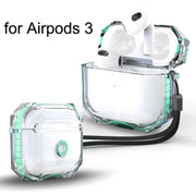 For AirPods 3 RJT-AP-03 Transparent Anti-fall Bluetooth Earphone Protective Sleeve(White)