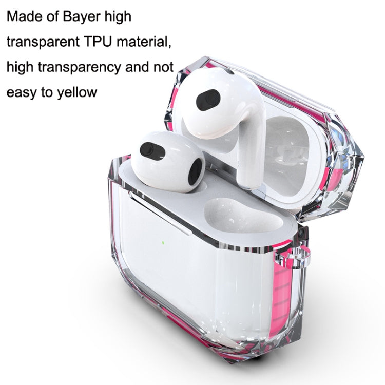 For AirPods 3 RJT-AP-03 Transparent Anti-fall Bluetooth Earphone Protective Sleeve(White)