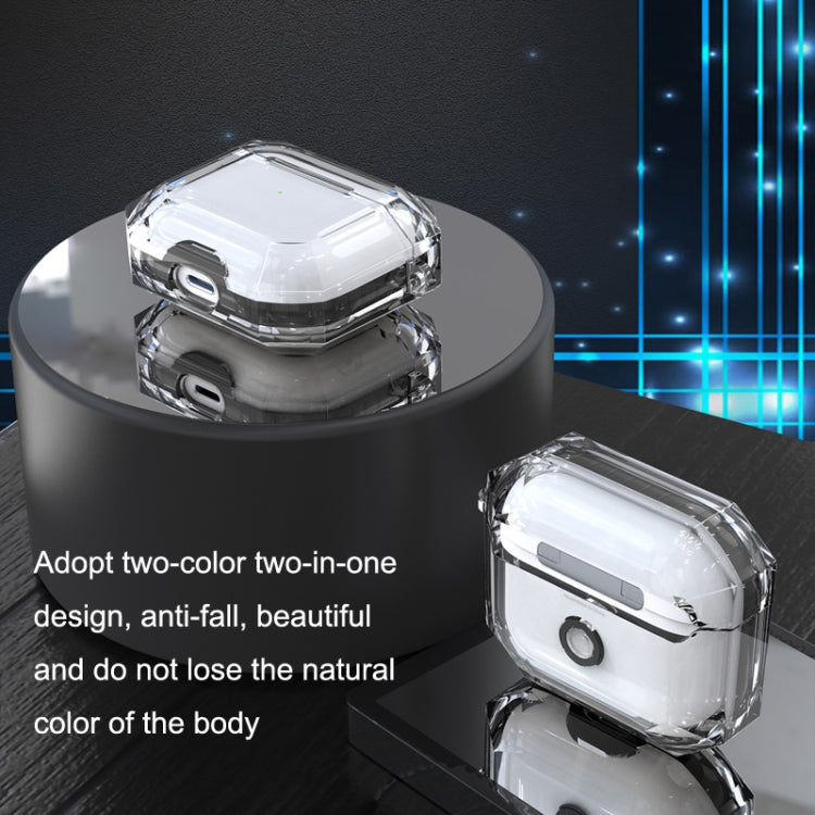 For AirPods 3 RJT-AP-03 Transparent Anti-fall Bluetooth Earphone Protective Sleeve(White)