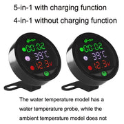 Morfayer YL-M05 5 In 1 Environmental Temperature Model 9-24V LED Night Vision Motorcycle Modification Instrument