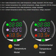 Morfayer YL-M05 5 In 1 Environmental Temperature Model 9-24V LED Night Vision Motorcycle Modification Instrument